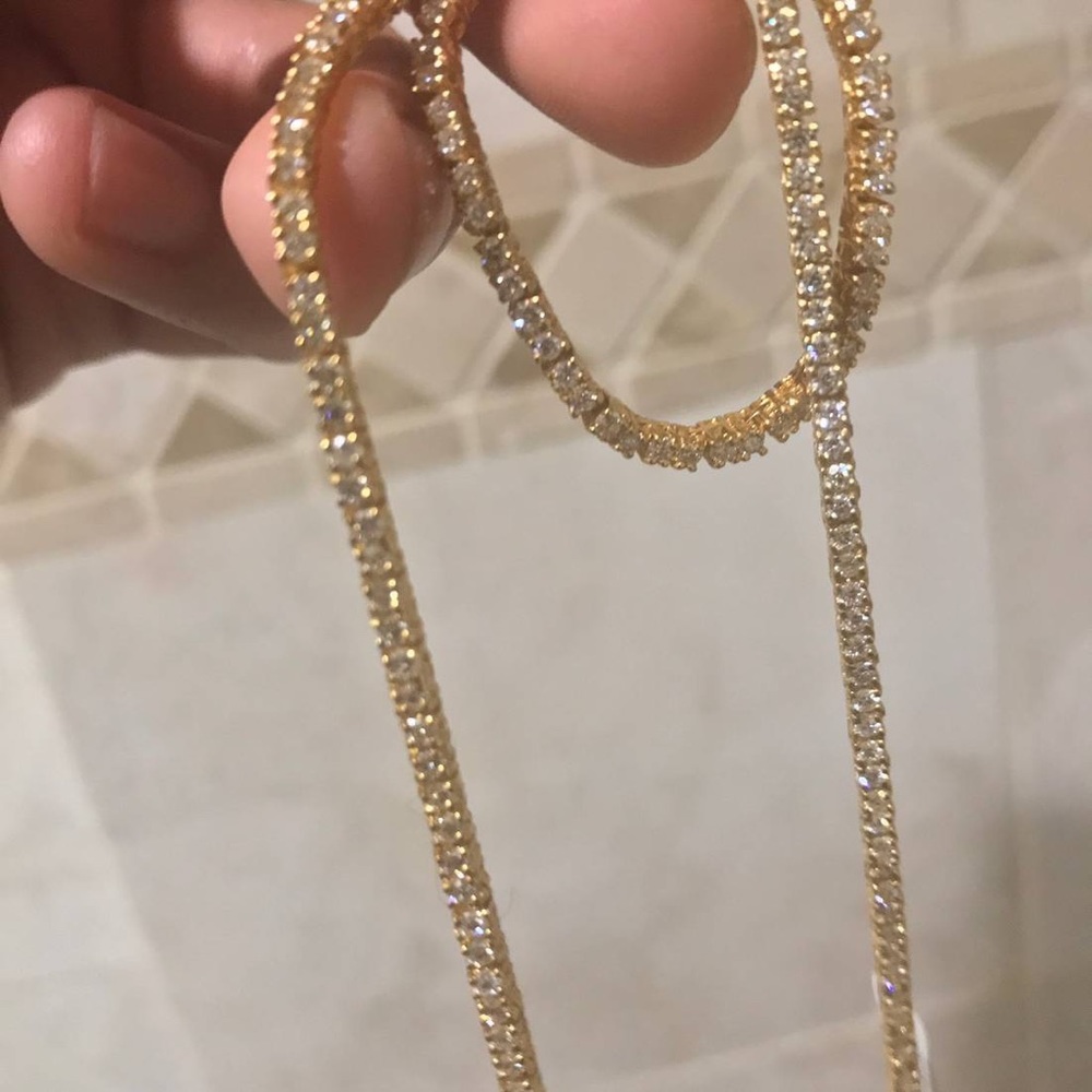 18kt Diamond tennis chain